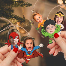 Load image into Gallery viewer, Personalized Superhero Kid Christmas Ornaments Ornament PopCulturePrints
