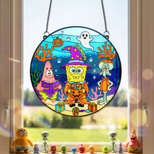 Load image into Gallery viewer, “Have a Spooky Day!” - Personalized Halloween Suncatcher Ornament - Custom Gift for Kids, Friends, Family, and Halloween Enthusiasts Ornament PopCulturePrints
