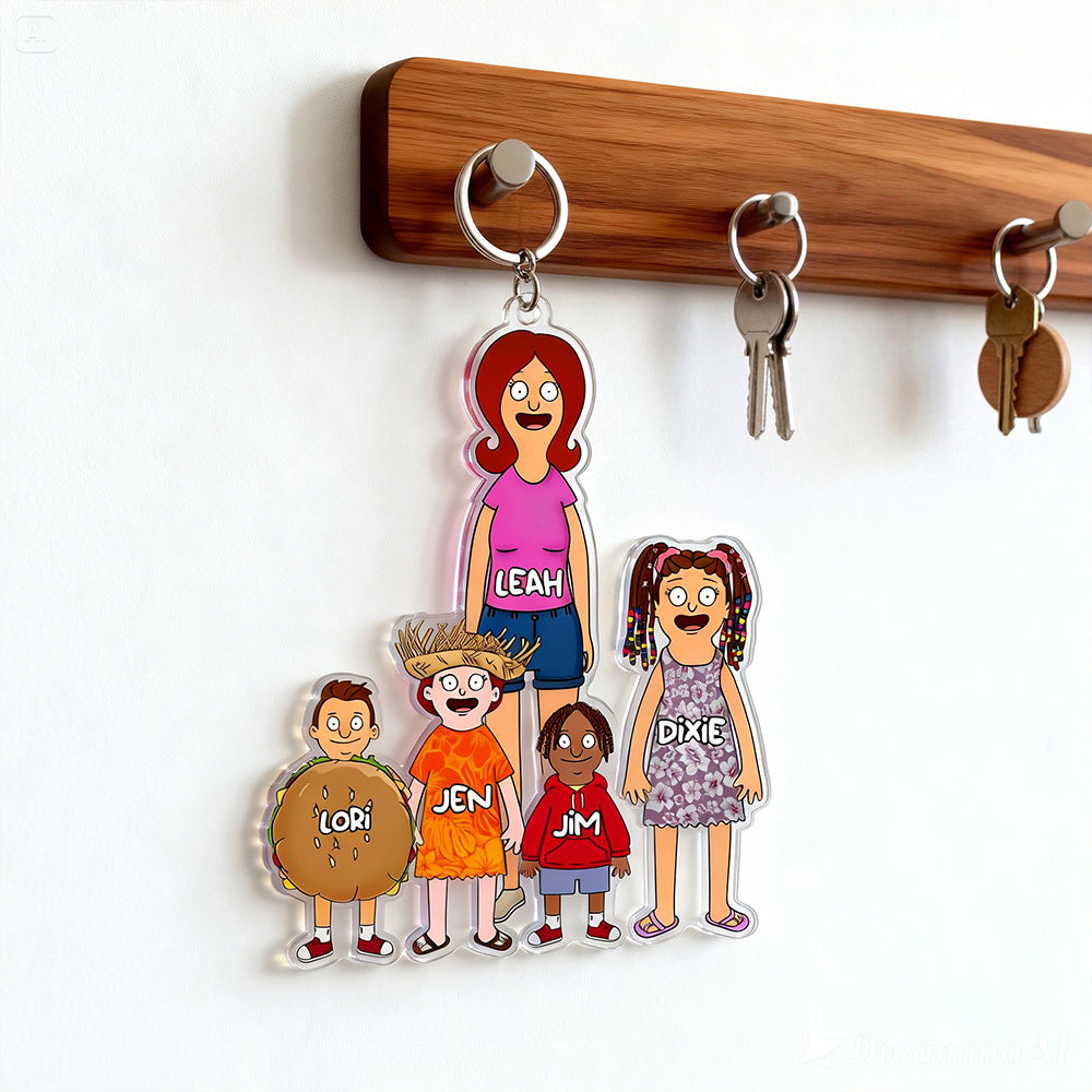 Together With Mom - A Heartwarming Personalized Gift for Mom or Grandma Keychains PopCulturePrints