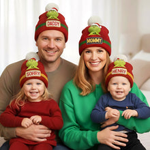 Load image into Gallery viewer, Spread Holiday Cheer with Our Funny Christmas Bobble Beanie Hats - Personalized Gifts for Family Hat PopCulturePrints
