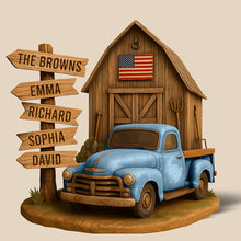 Load image into Gallery viewer, Home Is Where Family Gathers - Farm Barn Family Acrylic Plaque - Personalized Gifts for Loved Ones Shaped Plaques PopCulturePrints
