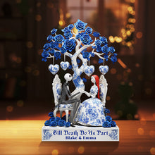 Load image into Gallery viewer, “Till Death Do Us Part” - Personalized Couple Plaque - Custom Gift for Couples, Lovers, and Anniversaries Shaped Plaques PopCulturePrints
