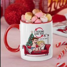 Load image into Gallery viewer, Naughty Couple Personalized Christmas Mug | Fun Holiday Gift | Valentine&#39;s Day Gifts Coffee Mug PopCulturePrints

