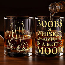 Load image into Gallery viewer, “Cheers to Love and Laughter!” - The Best Mood Round Glass - Personalized Gifts For Couples Glass PopCulturePrints
