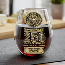 Load image into Gallery viewer, “Honoring Valor, Celebrating Legacy” - Military 250th Anniversary Glass Egg Cup Personalized Gift for Veterans Glass Egg Cup PopCulturePrints
