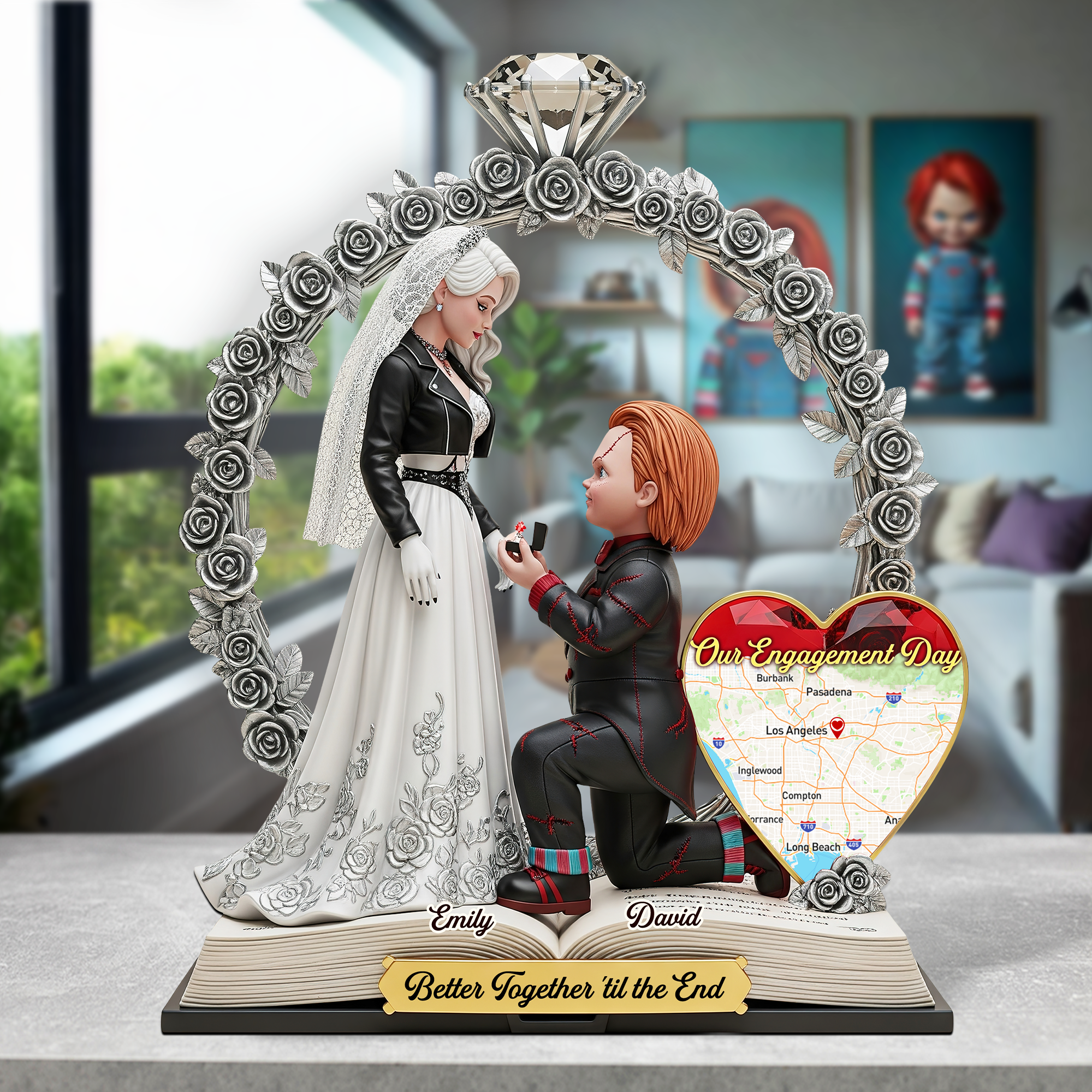 Better Together 'til the End - Personalized Anniversary Acrylic Plaque - Unique Gift for Couples Shaped Plaques PopCulturePrints