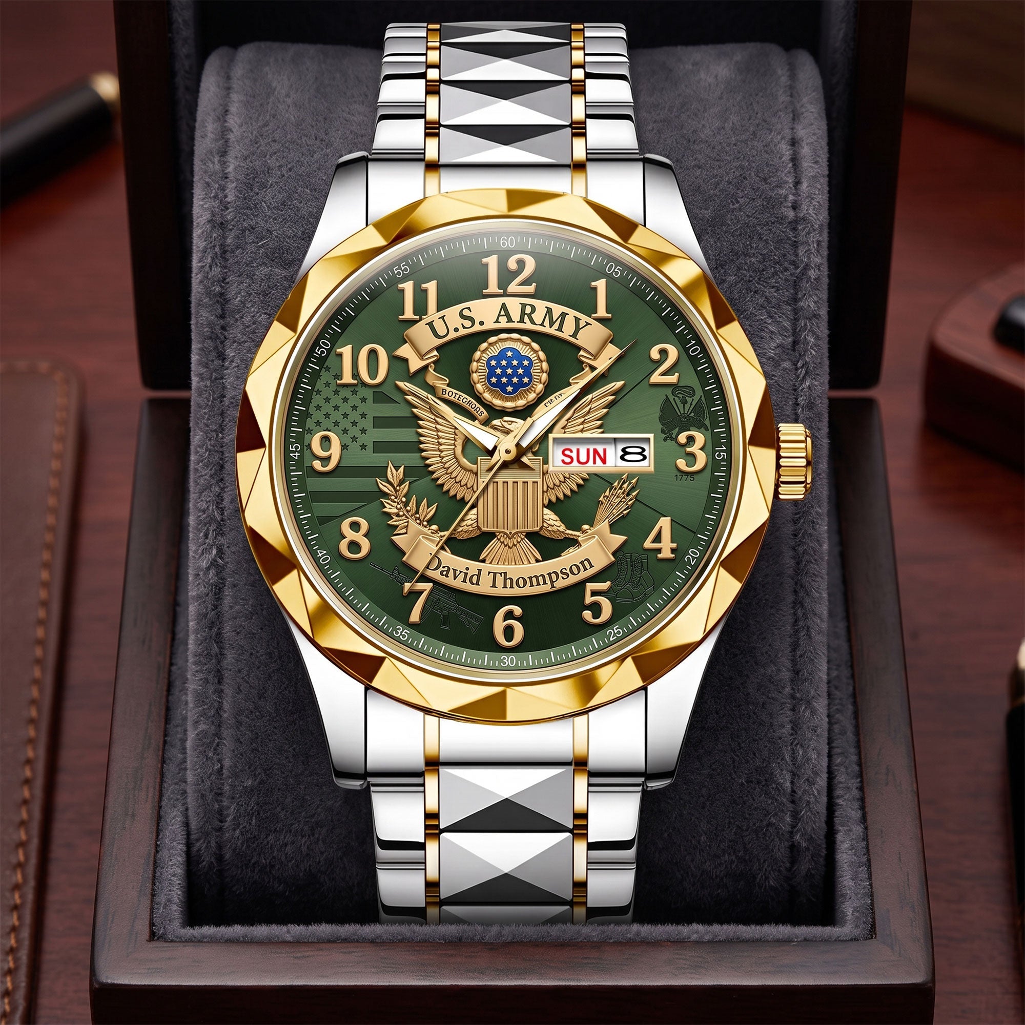 Honor and Celebrate - Military Pride Men's Watch, Personalized Gift for Veterans Men's Watch PopCulturePrints
