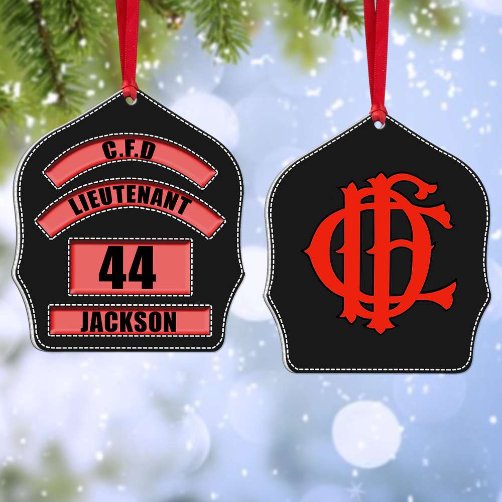 Customized Fire Department Badge Ornament Ornament PopCulturePrints