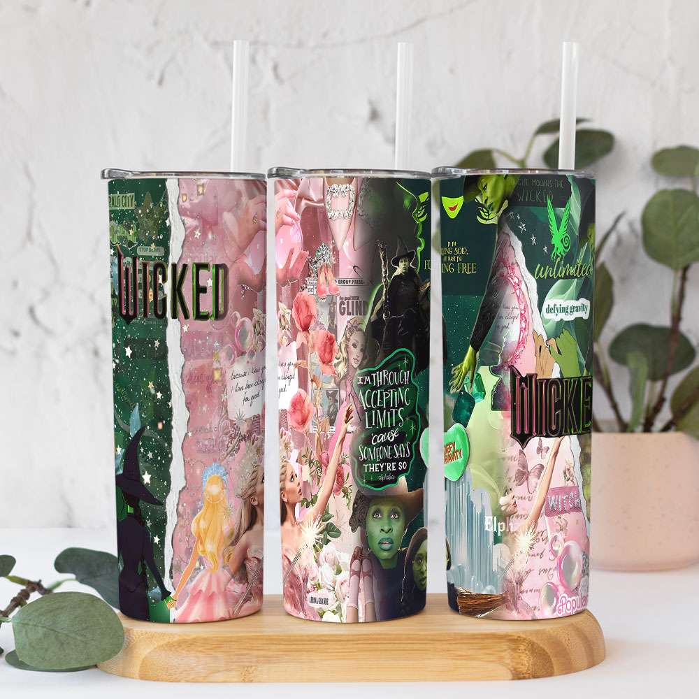 Wicked Inspired Tumbler - 20oz Skinny for Movie Lovers Tumbler Cup PopCulturePrints