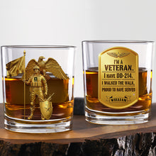 Load image into Gallery viewer, I'm A Veteran Whiskey Glass - Personalized Gifts for Proud Veterans Whiskey Glass PopCulturePrints
