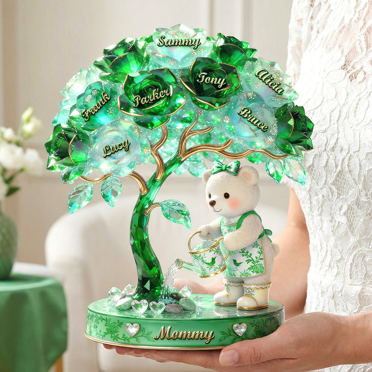 "Growing With Mom - A Cherished Keepsake for Every Mother" - Personalized Acrylic Plaque - Gift for Mom, Grandma, and More Shaped Plaques PopCulturePrints