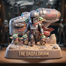 Load image into Gallery viewer, "This Is The Way" - Space Warrior Dad Acrylic Plaque - Personalized Gifts for Dads and Grandpas Shaped Plaques PopCulturePrints

