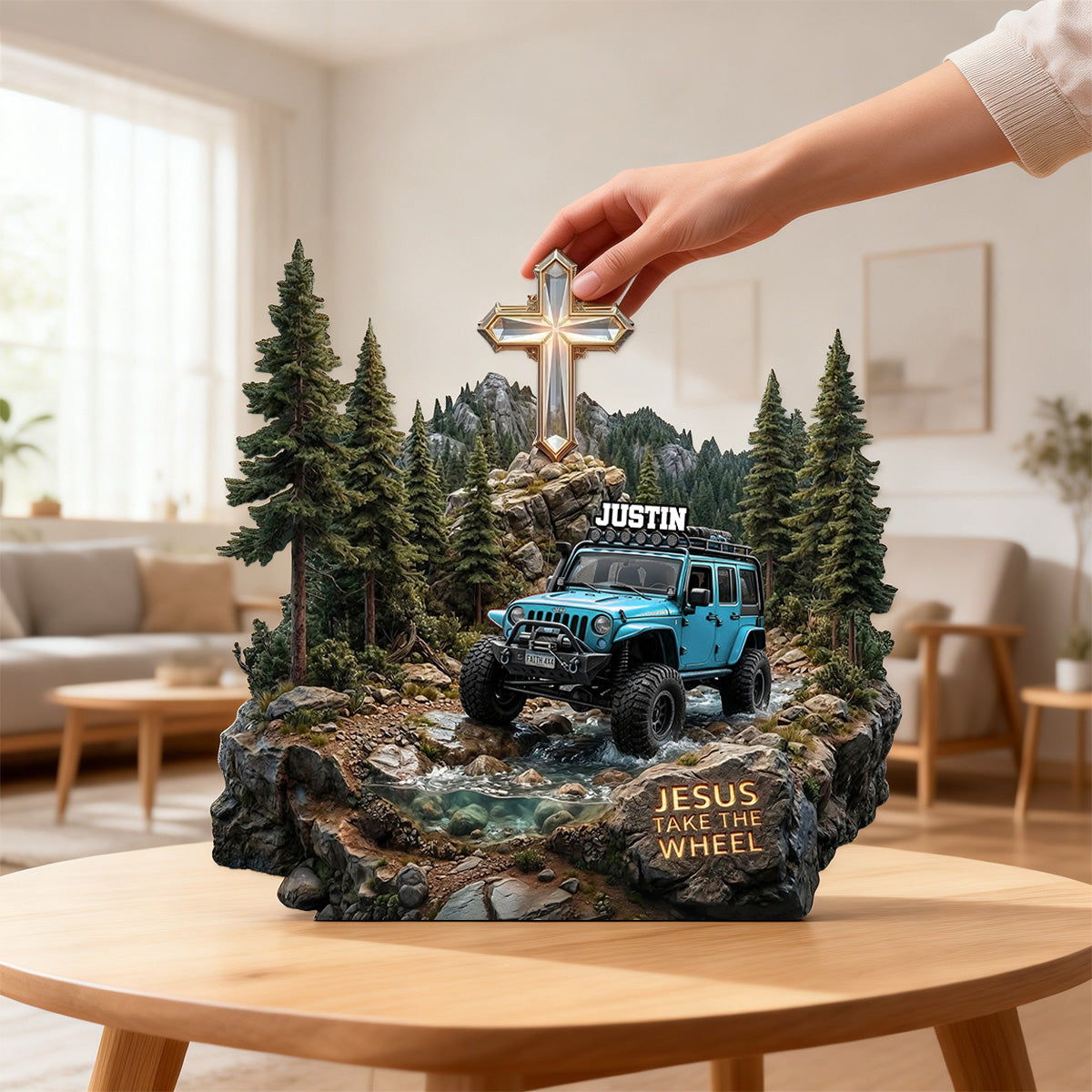 Jesus Take the Wheel - Personalized Acrylic Plaque for Off-road Lovers Shaped Plaques PopCulturePrints
