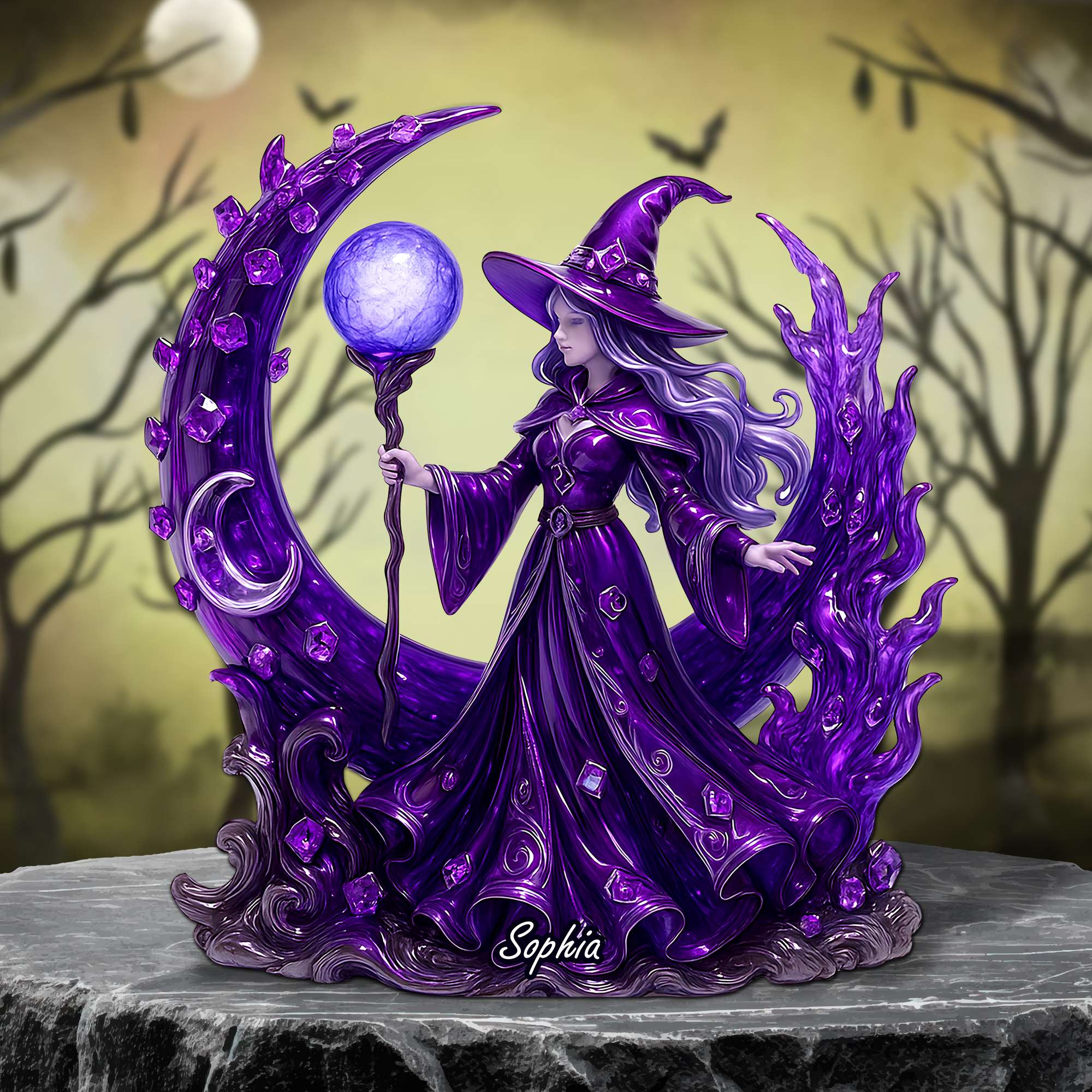 “Embrace Your Magic” - Witch Acrylic Plaque - Personalized Gifts For Witch Lovers Shaped Plaques PopCulturePrints