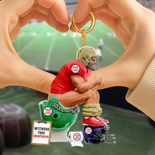 Load image into Gallery viewer, I Can't Fix Stupid Strong Rival Sports Keychain – Personalized Gifts for Sports Lovers Keychains PopCulturePrints
