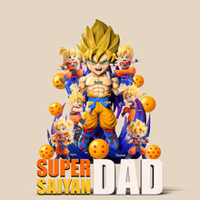 Load image into Gallery viewer, “Super DAD, The Ultimate Hero” - Personalized Super Saiyan Acrylic Plaque - Gift for Dad, Grandpas and Dads-to-Be Shaped Plaques PopCulturePrints
