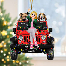 Load image into Gallery viewer, Custom Christmas Ornament for Dog Lovers - Personalized Jeep Decoration
