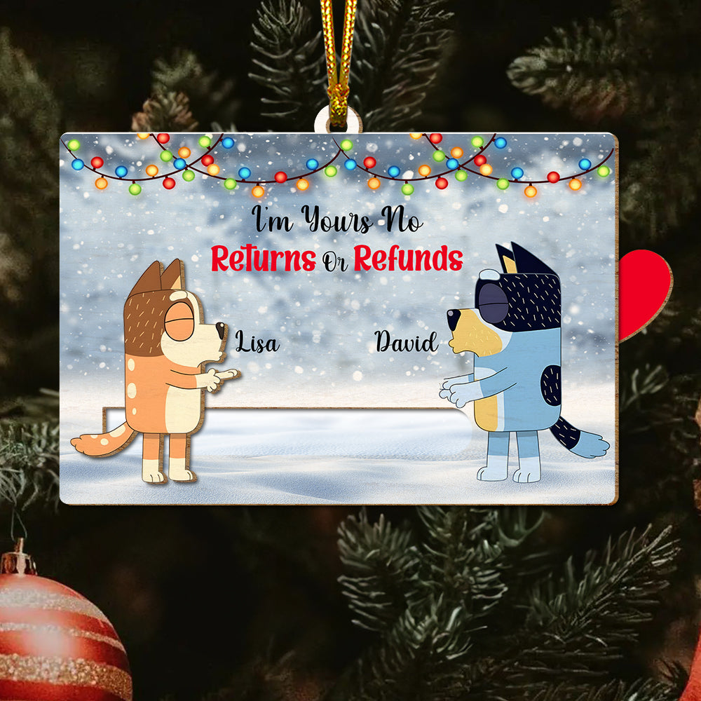 Personalized Christmas Wooden Ornament for Couples - Adventure Buddy