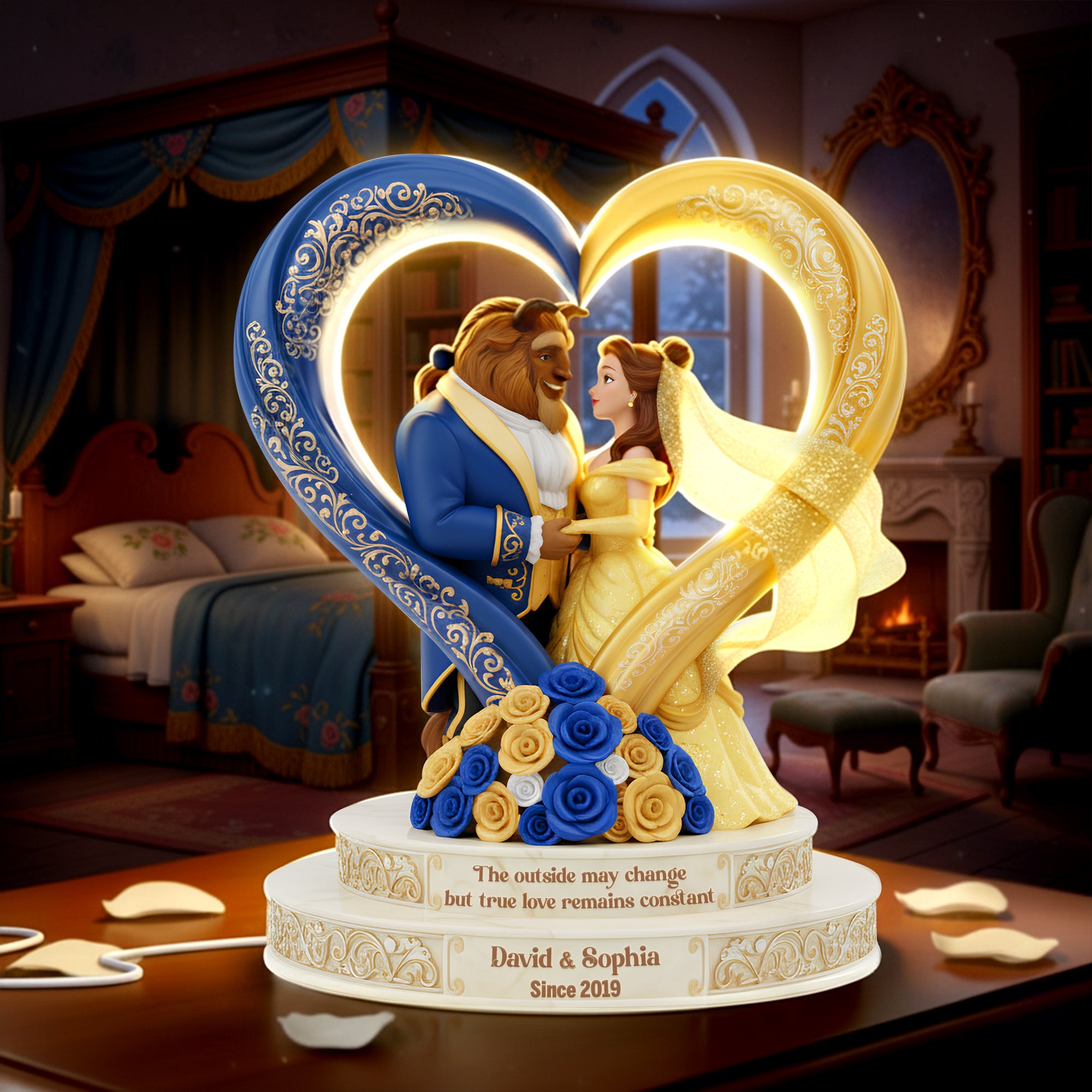 A Timeless Tale Of Love Light Box - Personalized Anniversary Gift For Couples Light Box PopCulturePrints
