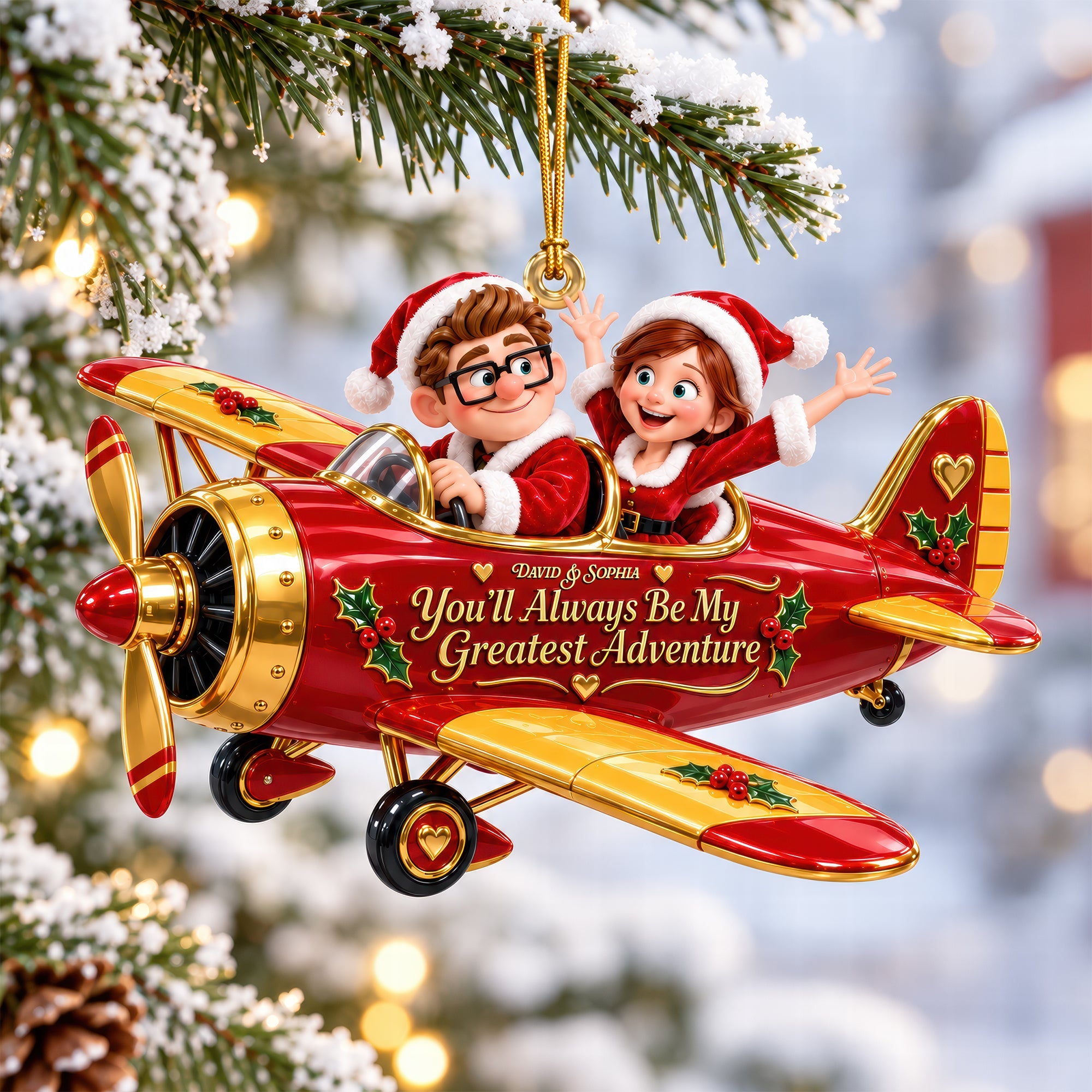 You'll Always Be My Greatest Adventure - Cute Adventurous Couple Acrylic Ornament | Personalized Christmas Gifts for Couples Ornament PopCulturePrints