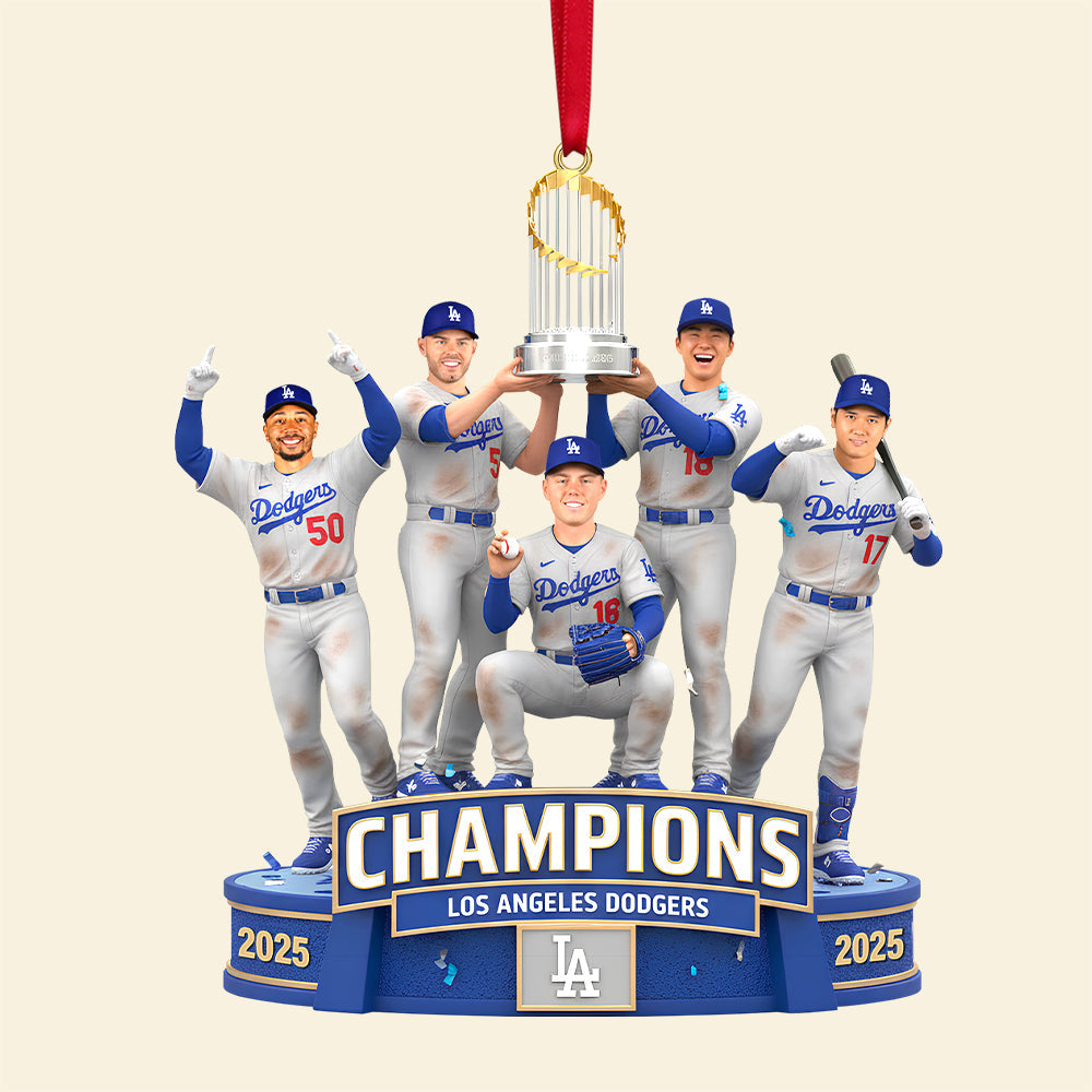 Celebrate Victory with Our Personalized Champions Christmas Ornament - Perfect Gift for Sport Lovers Ornament PopCulturePrints