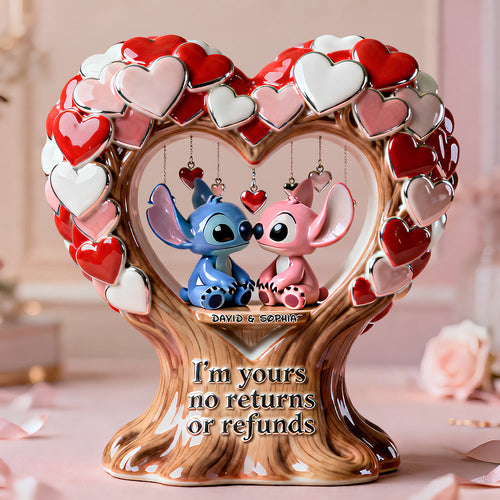 I'm Yours - Cute Alien Romance Acrylic Plaque - Personalized Gift for Couples Shaped Plaques PopCulturePrints