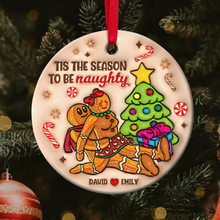 Load image into Gallery viewer, Personalized Naughty Gingerbread Ornament – Fun &amp; Unique Valentine’s Day Gifts for Couples Ornament PopCulturePrints
