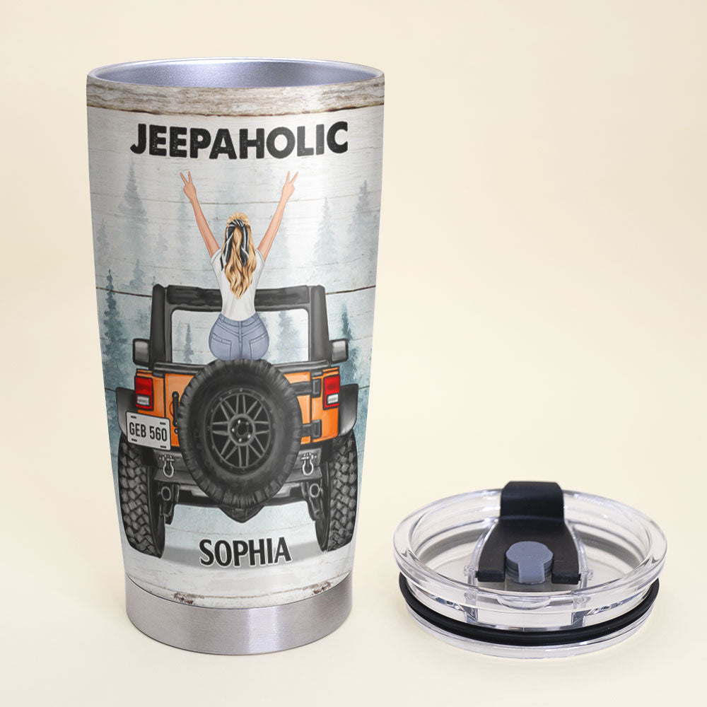 Personalized Jeepaholic Tumbler for November Born Women