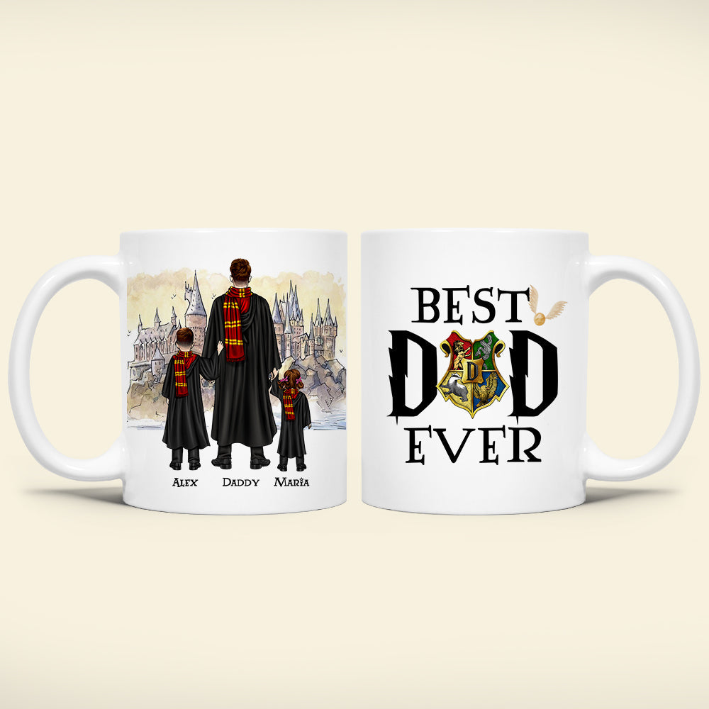 Personalized Best Dad Ever Hogwarts Family Mug