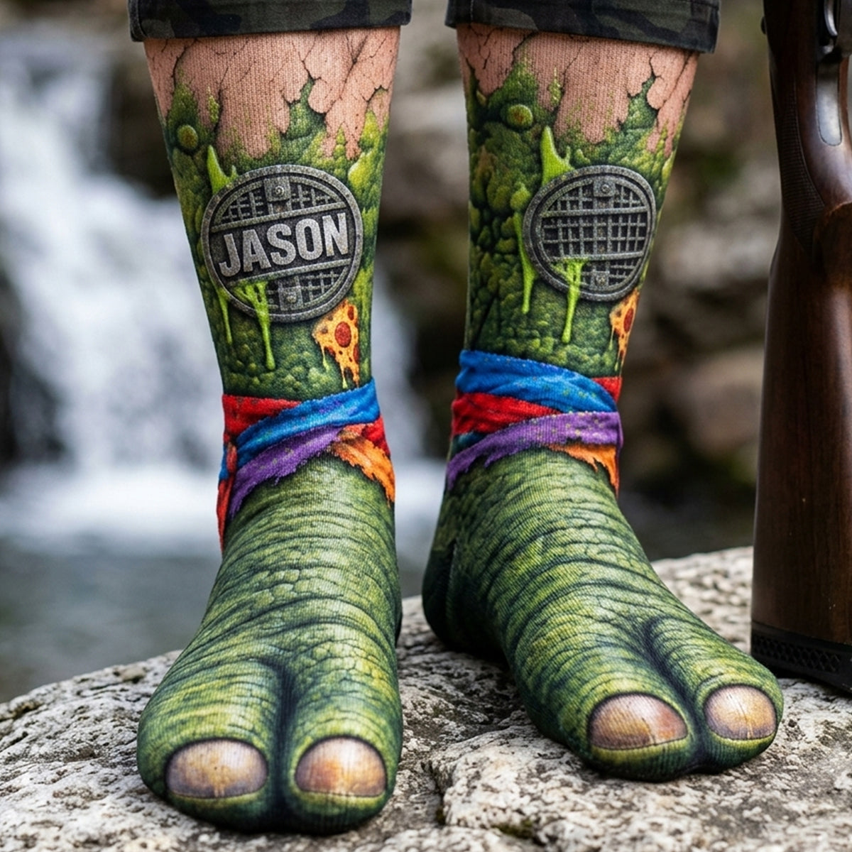 “Unleash Your Inner Legend!” - Unique Personalized Warrior Socks - Custom Gifts for Fans and Friends