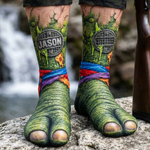 Load image into Gallery viewer, “Unleash Your Inner Legend!” - Unique Personalized Warrior Socks - Custom Gifts for Fans and Friends
