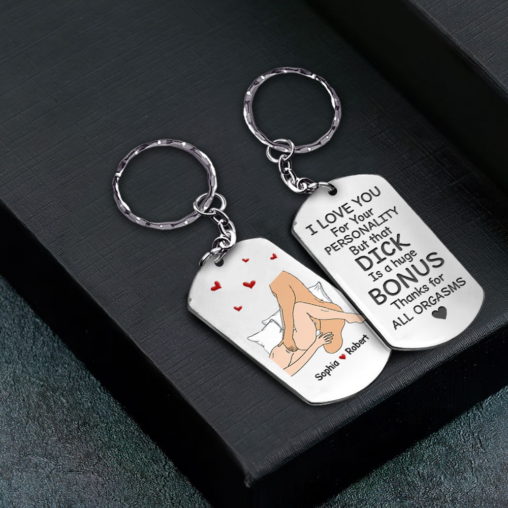 Personalized Keychain for Couples - I Love You for Your Personality Keychains PopCulturePrints
