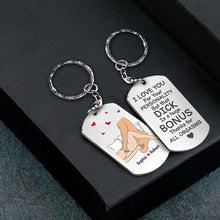 Load image into Gallery viewer, Personalized Keychain for Couples - I Love You for Your Personality Keychains PopCulturePrints
