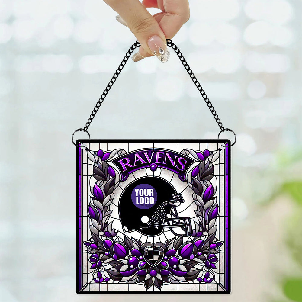 Personalized Football Fan Christmas Suncatcher Ornament Suncatcher PopCulturePrints