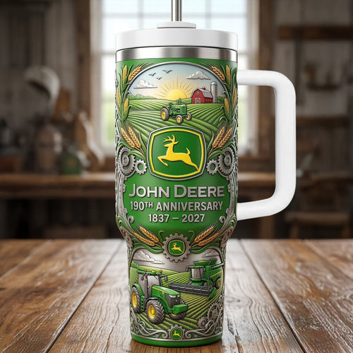 Celebrate Farm Life with Pride - Personalized Farm Life Tractor 40oz Tumbler | Unique Gift for Farmers Tumbler Cup PopCulturePrints