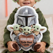 Load image into Gallery viewer, "Yoda Best Mom!" Custom Shaped Pillow - Personalized Gifts for Moms, Grandmas, and More Pillow PopCulturePrints
