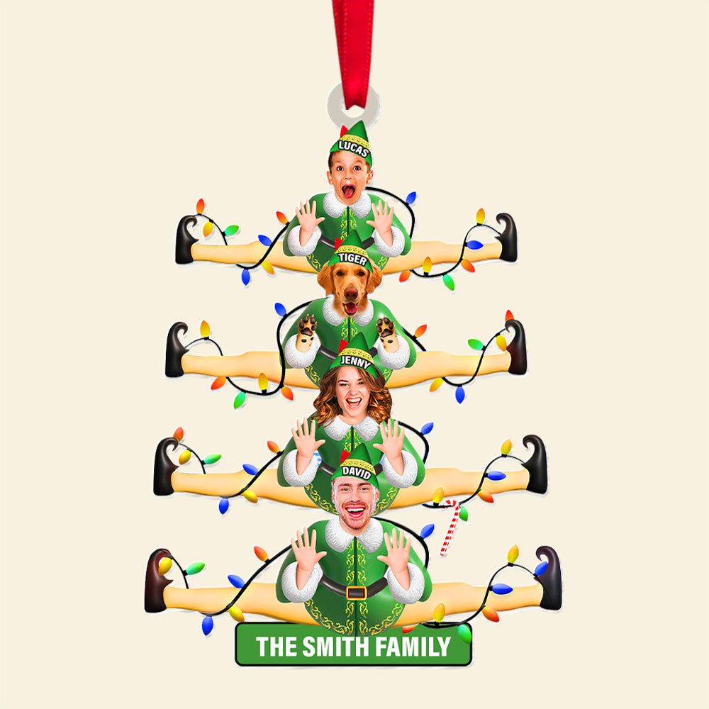 Personalized Family Face Christmas Ornament - Custom Holiday Gift Ornament PopCulturePrints