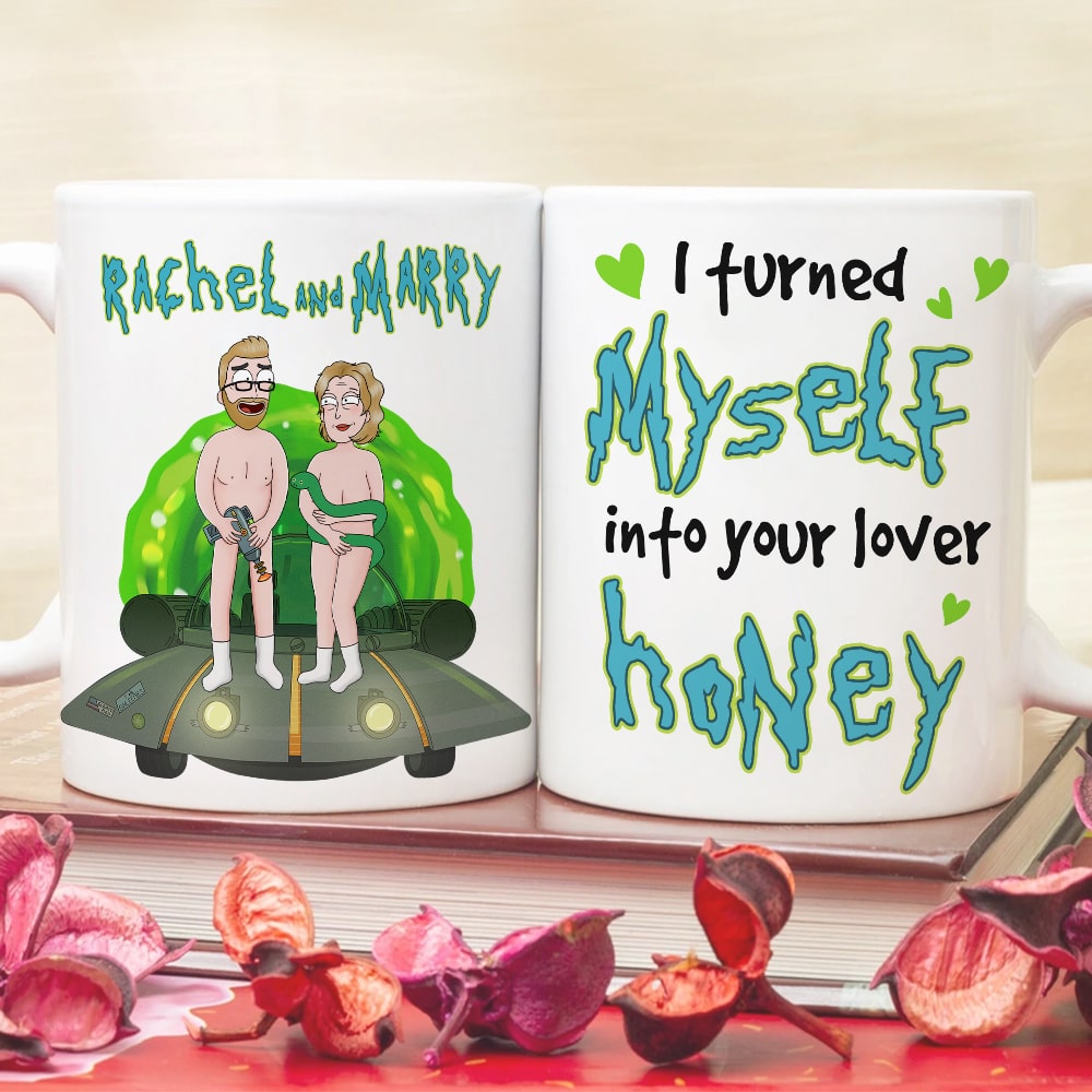 Naughty Couple UFO Coffee Mug - Personalized Gift for Valentine's Day Gifts Coffee Mug PopCulturePrints