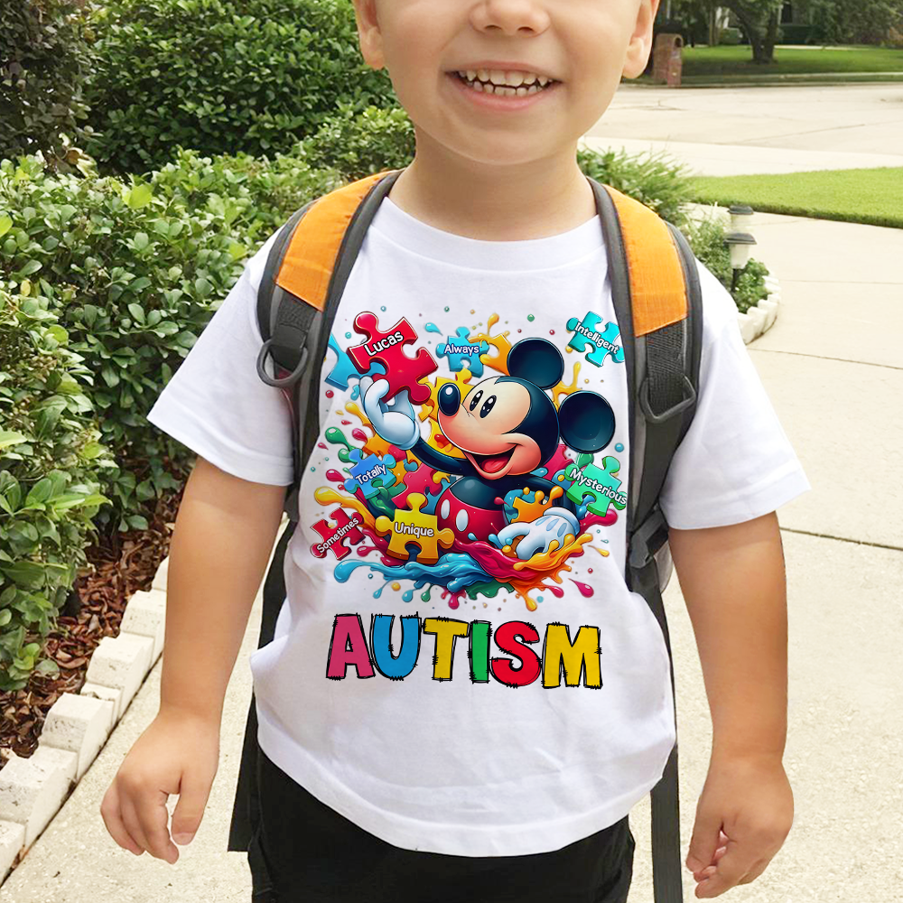 Embrace Uniqueness: Personalized Autism T-Shirt - A Special Gift for Kids Shirts PopCulturePrints