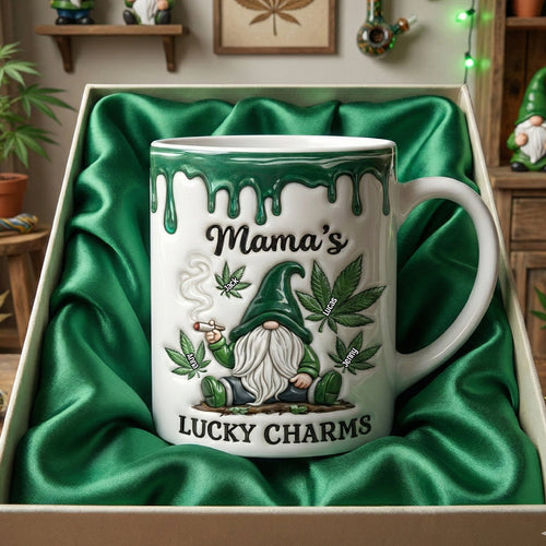 “Mama's Lucky Charms” - Personalized St. Patrick's Day Coffee Mug - Gifts for Mom, Grandma, and More Coffee Mug PopCulturePrints