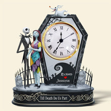 Load image into Gallery viewer, Till Death Do Us Part - Spooky Couple Desk Clock Plaque - Personalized Gifts for Couples Clock Plaques PopCulturePrints
