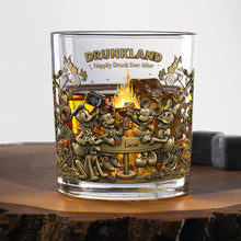 Load image into Gallery viewer, &quot;Happily Drunk Ever After&quot; - Drunkland Glass Mug - Personalized Gift for Fans Whiskey Glass PopCulturePrints
