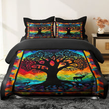 Load image into Gallery viewer, Tree Of Life Colorful Quilt Bed Set - A Meaningful Gift for All Occasions Blanket PopCulturePrints
