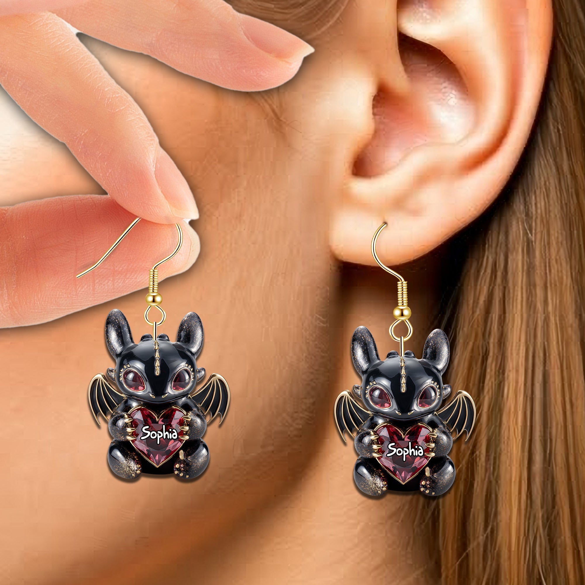 “Embrace Your Fantasies” - Personalized Movie Fans Acrylic Earrings - Unique Gifts for Fantasy Creature Lovers Earrings PopCulturePrints