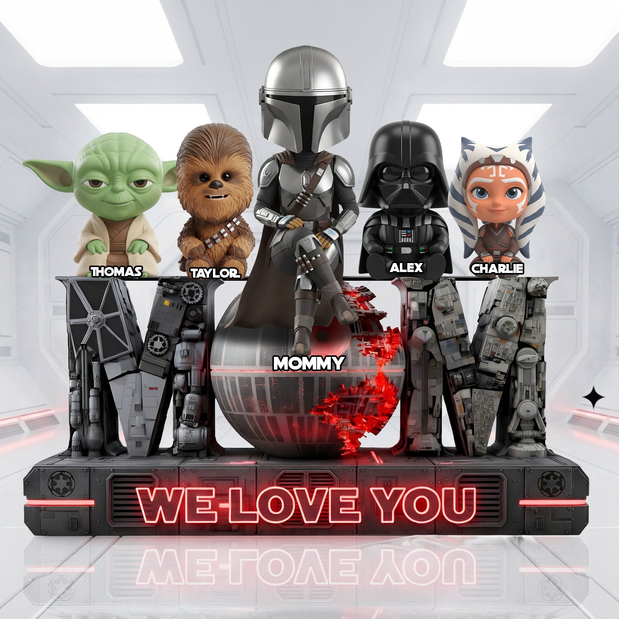 “We Love You, Mommy!” - Universe Protector Acrylic Plaque - Personalized Gifts for Mother's Day Shaped Plaques PopCulturePrints