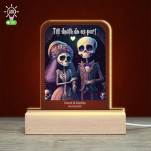 Load image into Gallery viewer, Personalized 3D LED Light for Couples - Unique 'Till Death Do Us Part' Design | Valentine's Day Gifts Led Night Light PopCulturePrints

