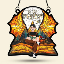 Load image into Gallery viewer, Personalized Fantasy Book Lover Suncatcher Ornament Ornament PopCulturePrints
