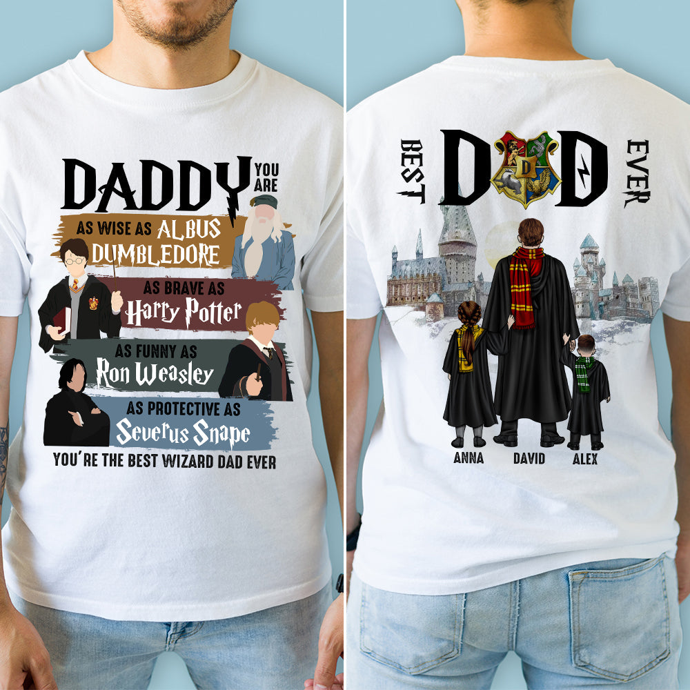 Personalized 'Best Dad Ever' Harry Potter Themed T-Shirt