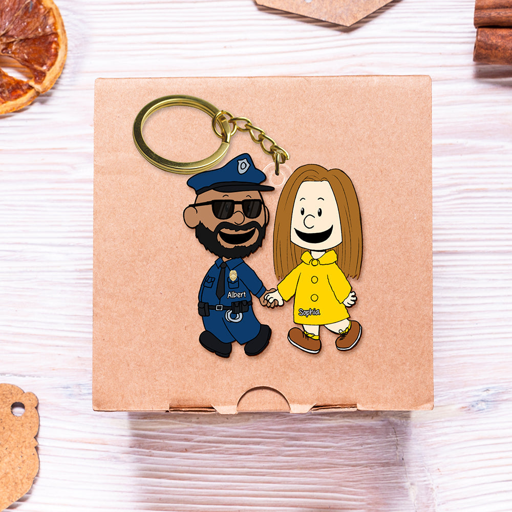 Custom Couple Keychain - Meaningful Personalized Valentine's Day Gifts Keychains PopCulturePrints