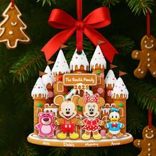 Load image into Gallery viewer, “Celebrate Family Moments” - Personalized Gingerbread Family Castle Ornament - Custom Gifts for Family and Loved Ones Ornament PopCulturePrints
